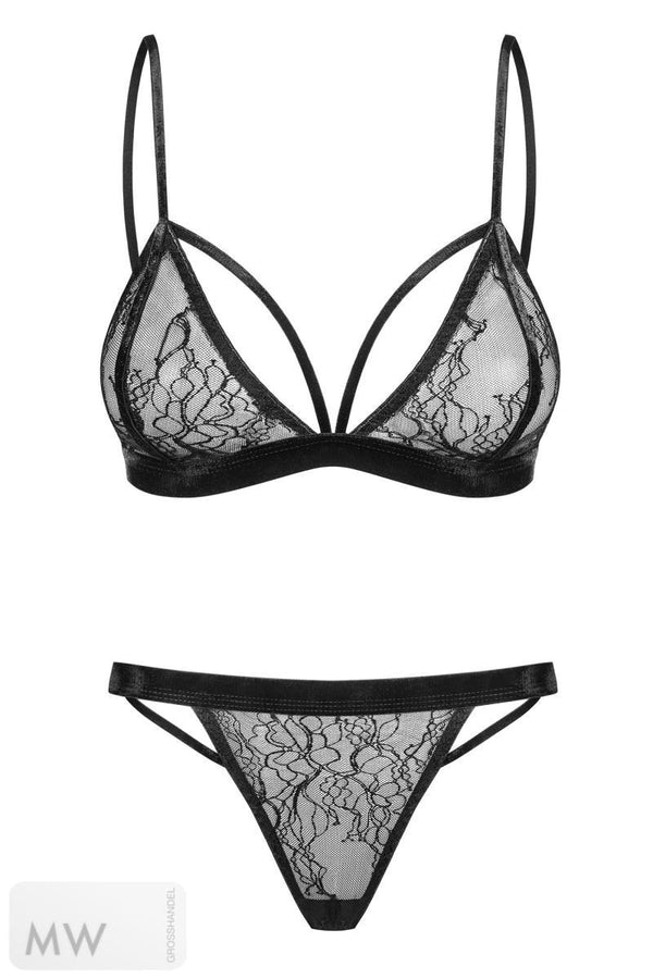 060718 Set aus Bralette Spitze und String by Petite Noir