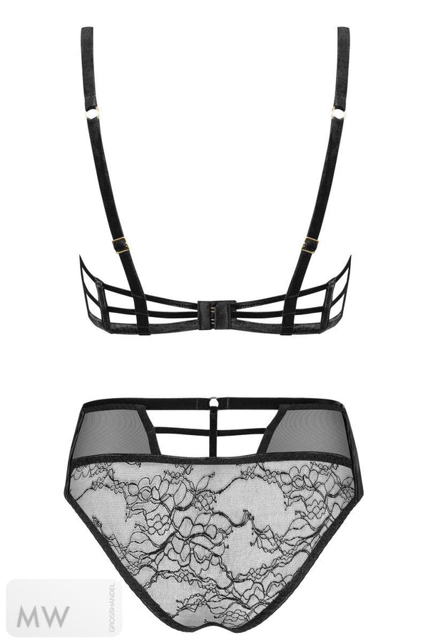 080918 Set aus Balconette Bügel-BH und Panty von Petite Noir