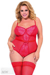 roter Amelia Body 1857 von Softline Plus Size