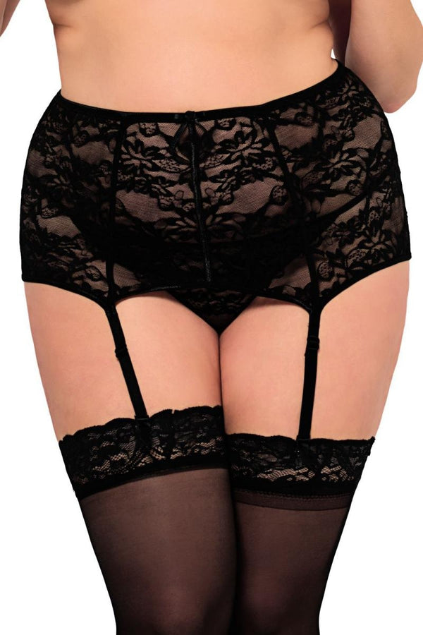 schwarzer Strumpfhaltergürtel 3320 von Softline Plus Size