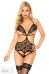 schwarzer Body ouvert 1887 von Softline Erotic Collection