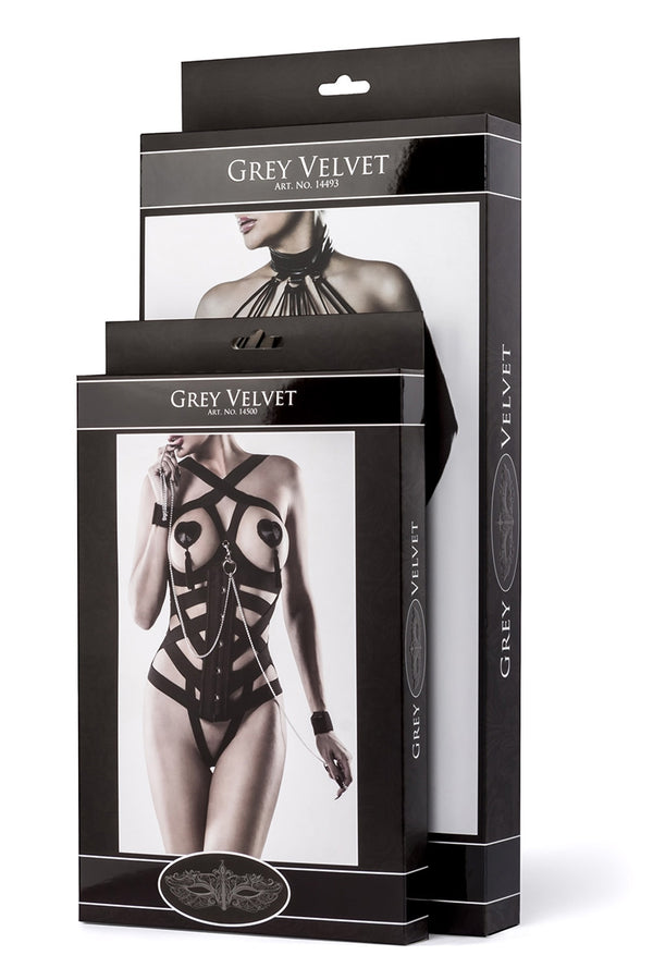 2-teiliges Straps-Bandage-Set Schwarz von Grey Velvet