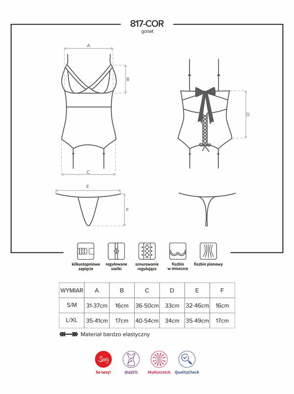 817-COR-1 Corsage schwarz