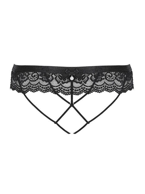 854-PAC-1 Panties ouvert schwarz