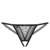 876-THC-1 Crotchless Thong schwarz