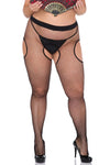 Plus Size Strumpfhose STP-01-4 in schwarz von Andalea