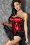 Chilirose Corsage CR3197 rot-schwarz