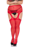 Plus Size Strumpfhose STP-02-5 in rot von Andalea