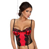BN Abigail corset schwarz-rot