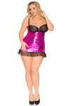 pinkes Wetlook Chemise Z-5014 von Andalea