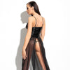 schwarzes langes Kleid Anastasia von Demoniq Black Rose Collection
