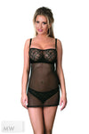 schwarzes Chemise D-303 von Excellent Beauty