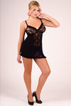 schwarzes Chemise M-1001 von Andalea Dessous