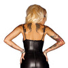 schwarzes Wetlook-Kleid F078 von Noir Handmade