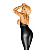 schwarzes Wetlook Catsuit F125 von Noir Handmade Diva Collection
