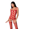 roter ouvert Bodystocking BS067 von Passion