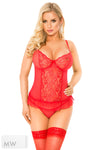 rotes Gorset 1886 von Softline Romantic Collection